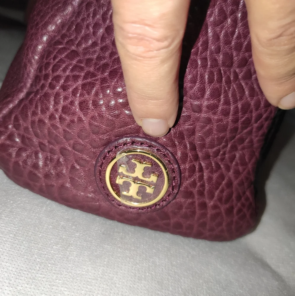 Tory Burch 797 Plum Leather Satchel